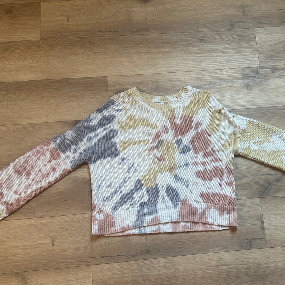 Madewell Cream and Tan Knit Sweater